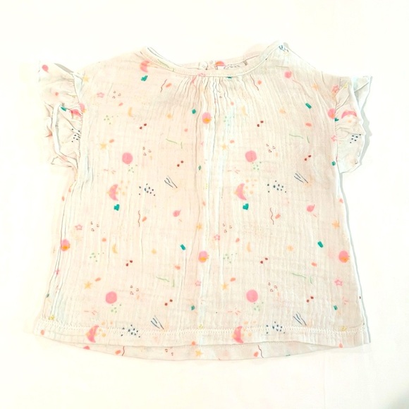 Zara Other - Zara 9-12m flutter sleeve‎ top